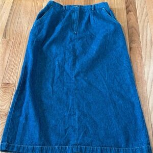 Classic Blue Denim Skirt